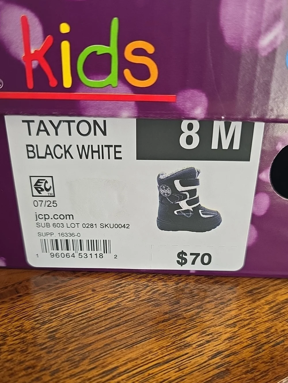 Totes Kids Toddler Boys Tayton Waterproof Insulated Flat Heel Winter Boots Sz 8T